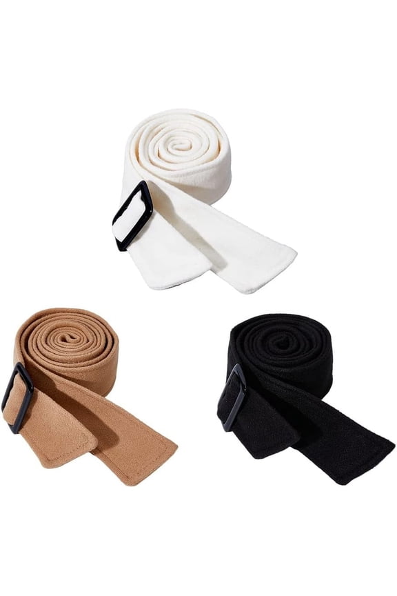 3 Styles Wool Belt Wide Trench Coat Replacement Belt Band Cinch Tie with Resin Slide Buckle DIY