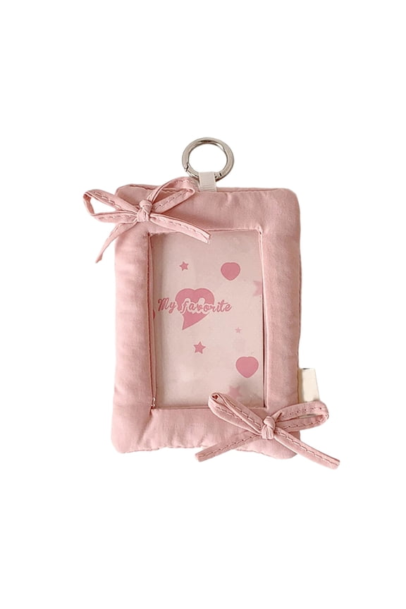 3. Stylish Photocard & Card Holder Keychain, Sturdy Protective Sleeve Keyring with Pendant for Students, Women