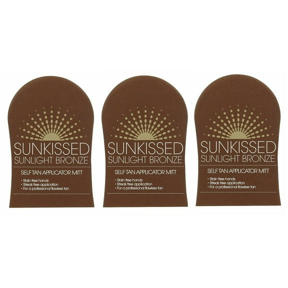 3-Sunkissed Sunlight Bronze Sunless Self TanTanning Mitt Professional Applicator