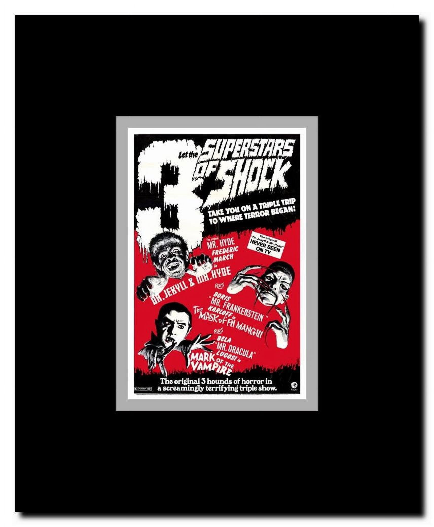 3 Superstars of Shock Framed Movie Poster