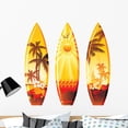 thumbnail image 1 of 3 Surf Boards Wall Decal by Wallmonkeys Peel and Stick Graphic (36 in W x 35 in H) WM333535, 1 of 4