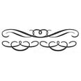 thumbnail image 1 of 3 Swirls Wall Art Vinyl Decals Wall Stickers Set of 3, 23x6-inch, Black, 1 of 6