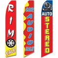 thumbnail image 1 of 3 Swooper Flags Auto Stereo Rim Car Audio SALE Welcome Open Red & Yellow, 1 of 1
