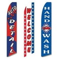 thumbnail image 1 of 3 Swooper Flags Welcome Hand Wash Auto Detail Shop Car Wash OPEN, 1 of 2