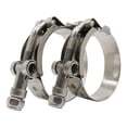 thumbnail image 1 of 3" T-Bolt Hose Clamp - Working Range 71mm - 79mm for 3" Hose OD, Stainless Steel Bolt, Stainless Steel Band Floating Bridge and Nylon Insert Locknut (71mm - 79mm, 2 pack), 1 of 8