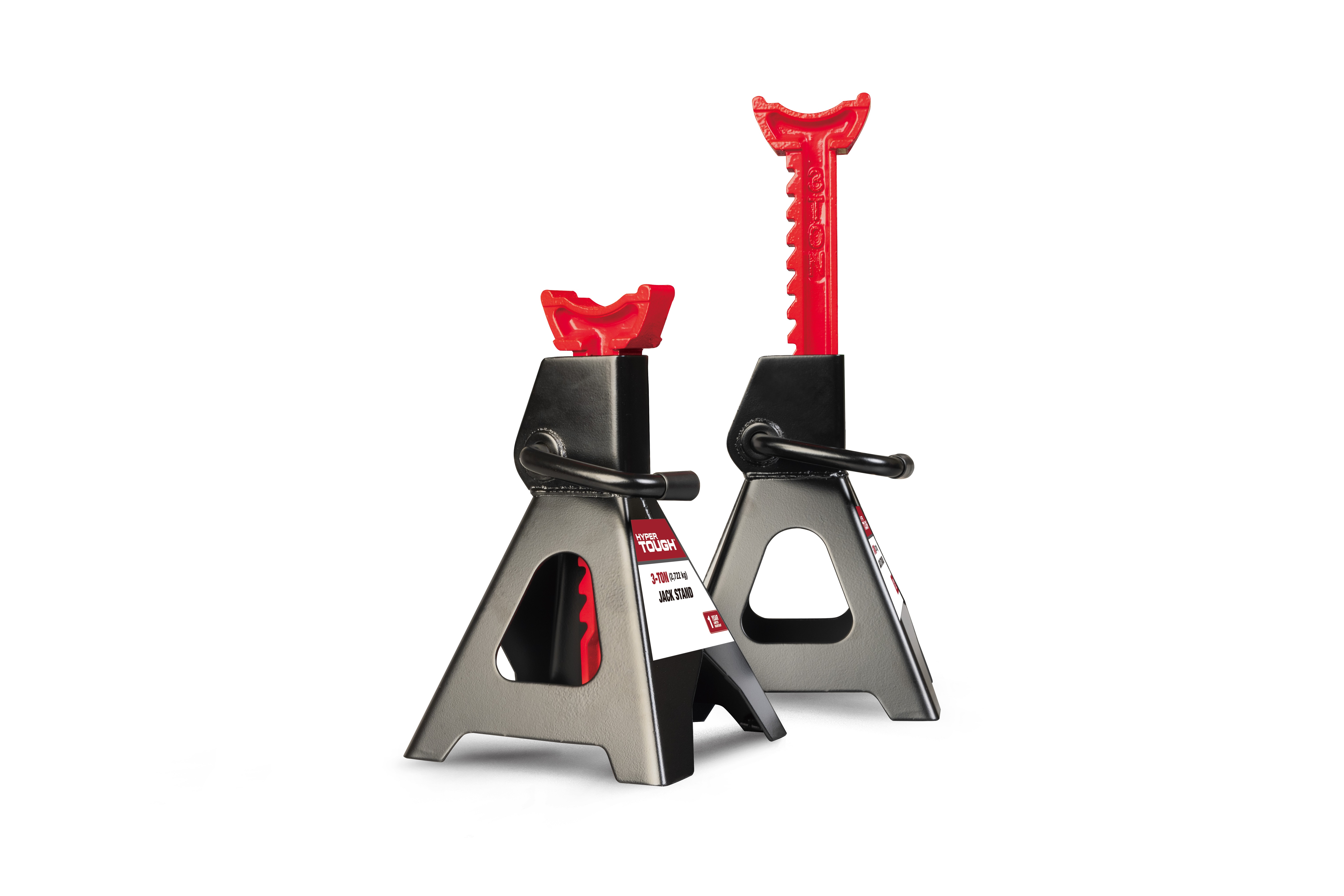 HYPER TOUGH 3 TON STEEL RATCHETING JACK STANDS,...