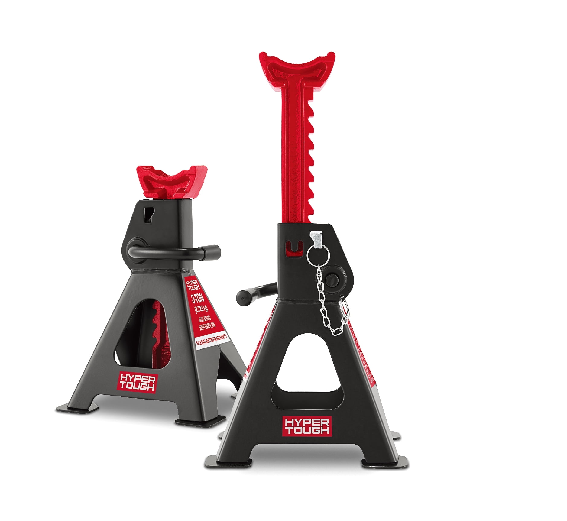 Jackable Rack Hyper Tough 3-Ton Heavy Duty Steel Jack Stands Pair with Automatic ...