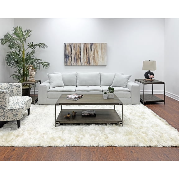 3 Table For Living Room, Aged Graphite, Metal, Hardwood Solid, Coffee With And End Tables Rectangular Tables, Contemporary Room Look