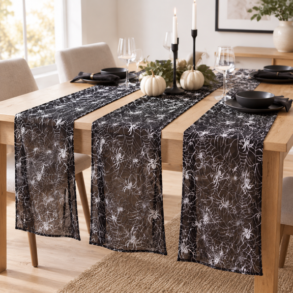 3 Table Runner 29x120web Black
