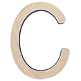 thumbnail image 1 of 3" Tall BIRCH Wood Letter C | 1/4" Thick | Wood Craft Letters | Krafty Supply Lego House Font | Script Font, 1 of 3