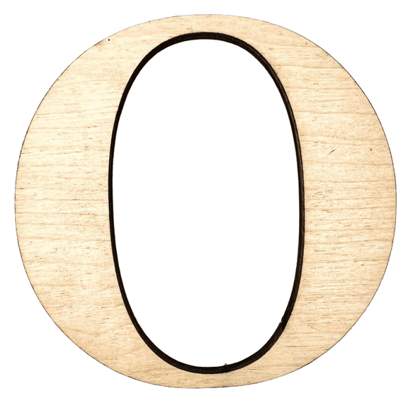 3" Tall Birch Letter O | 1/4" Thick Birch Plywood| Krafty Supply Letters | Times | Wooden Letter