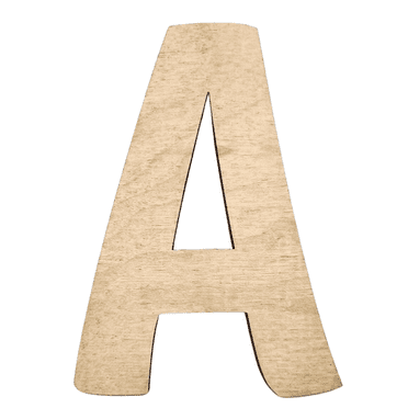 3" Tall Birch Wood Letter A | 1/4" Thick | Wood Craft Letters | American Font