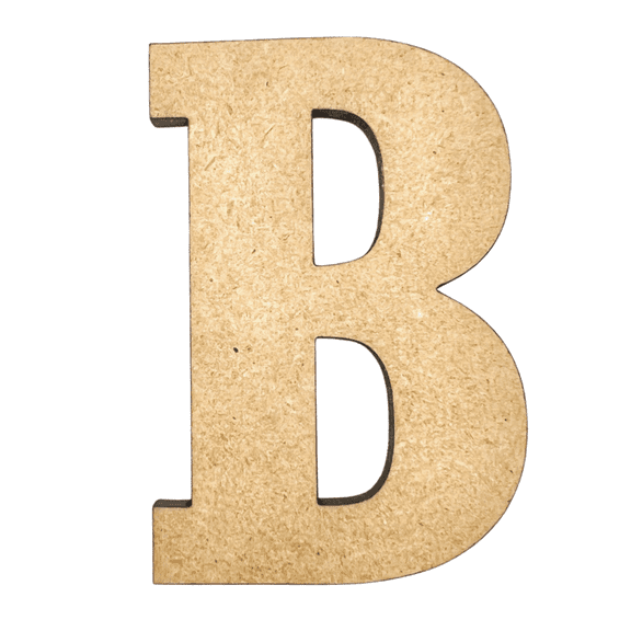 3" Tall MDF Letter B | 1/8" Thick | Krafty Supply Letters | RockTimes