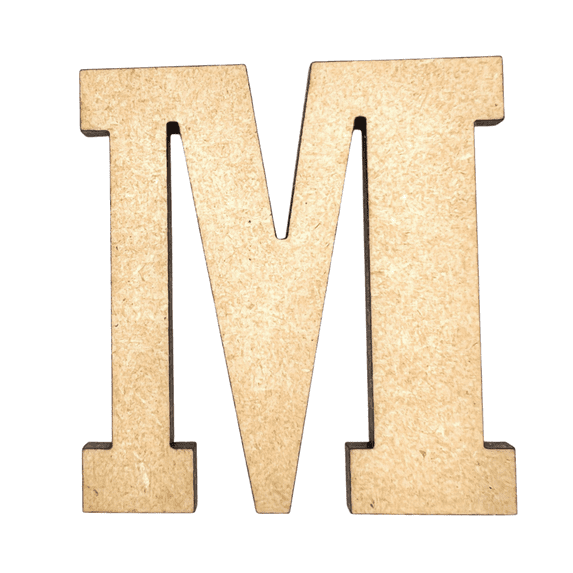 3" Tall MDF Letter M | 1/4" Thick | Krafty Supply Letters | RockTimes