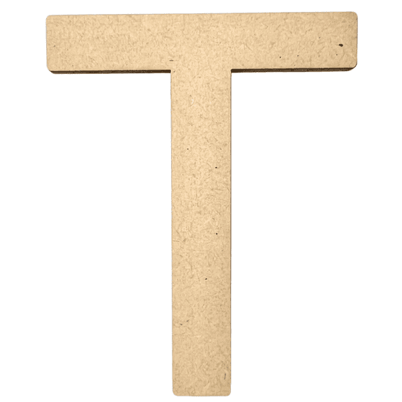 3" Tall MDF Letter T | 1/8" Thick | Krafty Supply Letters | Arial | Wooden Letter