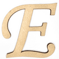 thumbnail image 1 of 3" Tall MDF Wood Letter E | 1/4" Thick | Wood Craft Letters | Monotype Font, 1 of 3