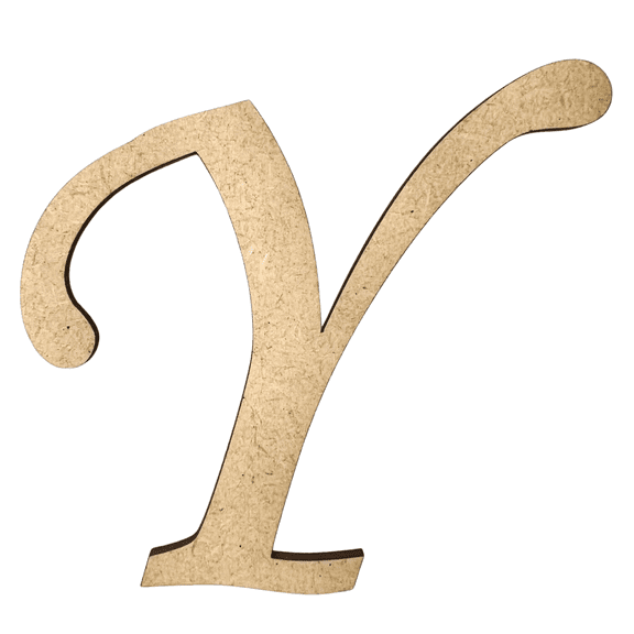 3" Tall MDF Wood Letter Y | 1/4" Thick | Wood Craft Letters | Monotype Font