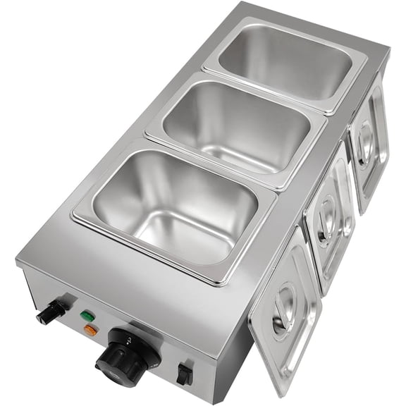 3 Tank Chocolate Tempering Machine - Stainless Steel Chocolate Melting Pot with Temperature Control and Lid for Bakery and Restaurant