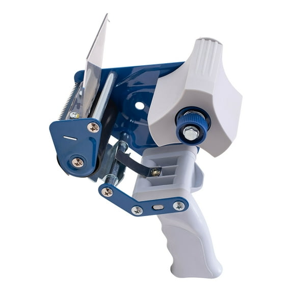 3" Tape Holder Dispenser Gun Heavy Duty w/ Metal Cutter Adjustable Tension & Metal Anti-Reversing Plate for Ship Storage Warehouse Retail