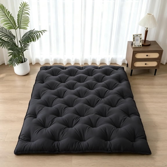 3" Tatami Mat,Shredded Memory Foam Foldable Roll Up and Portable Sleeping Pad Suitable for Camping,Guest Room,Grey 39"X80" Twin Size