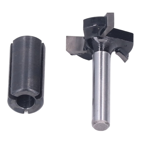 3 Teeth T Slot CNC Spoilboard Surfacing Router Bit Tool with 1/4 inch Round Shank and 1 inch Cutting Diameter
