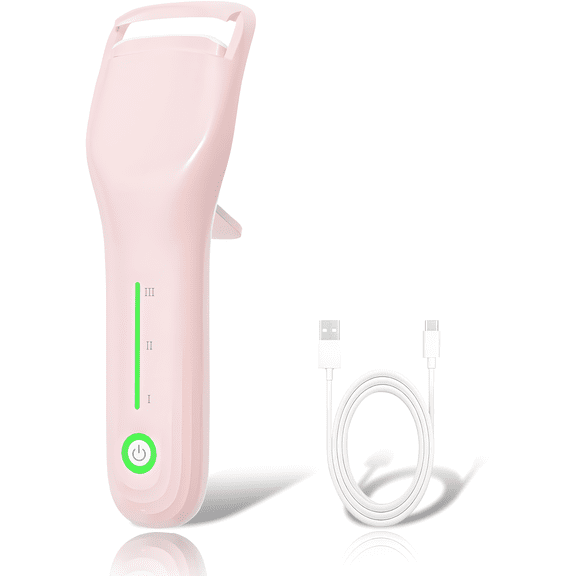 3 Temp Heated Eyelash Curler,3D Contoured Curved Head,Color Change Silicone Pad,USB Type-C Charging Cord Included