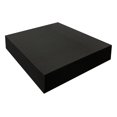 3" Thick, 24" Long x 24" Wide Charcoal High Density Foam, Square