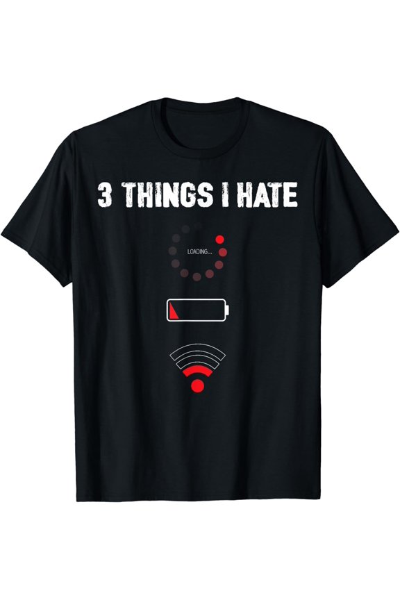 3 Things I Hate Coding Funny Programmer programming T-Shirt