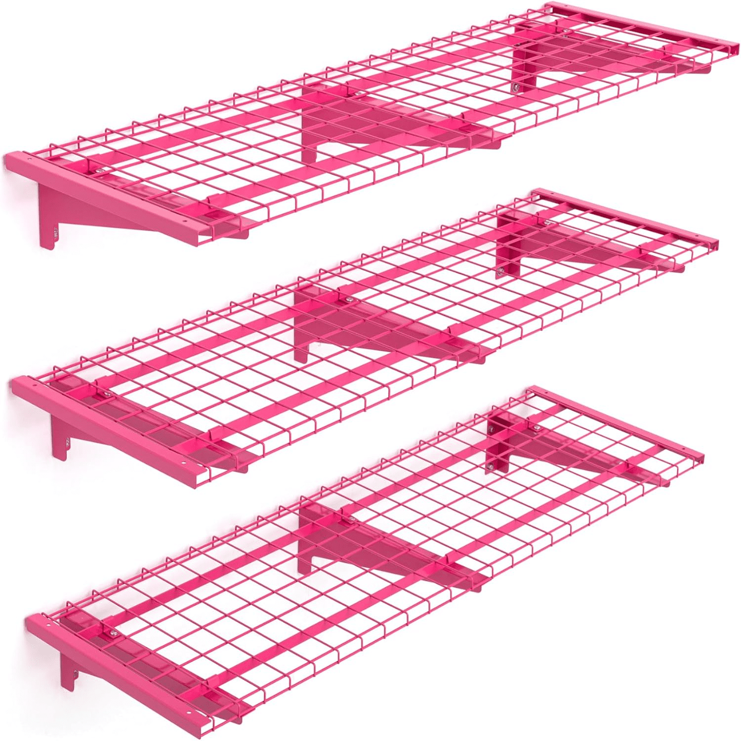 3 Tier 1.3x4ft Garage Shelving Wall Mounted Loads 900 lbs Heavy Duty