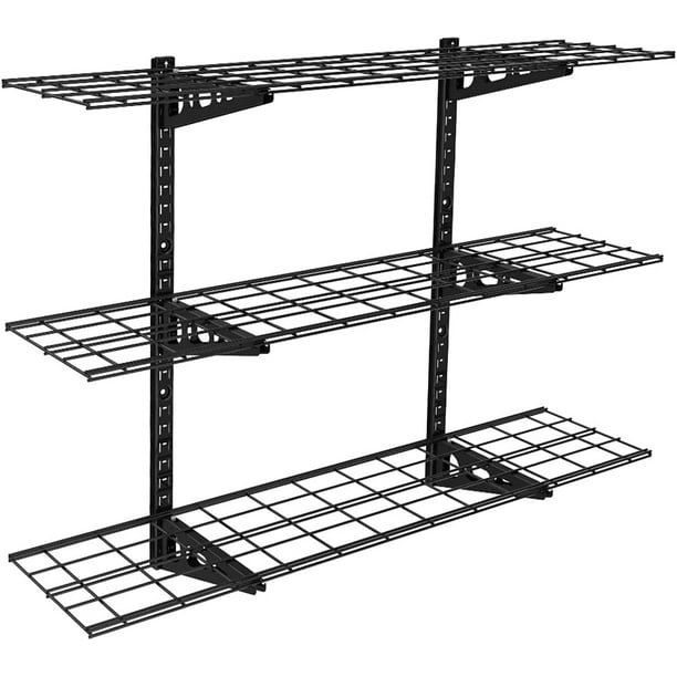 3Tier 1x4ft Garage Storage Wall Shelving 12inchby48inch per Shelf