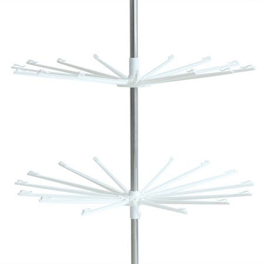 3-Tier 360° Rotation Clothes Hanger Folding Drying Rack Indoor Dryer Organizer