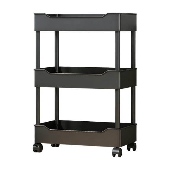3 Tier or 4 Tier Narrow Rolling Plant Stand, Space Saving Storage Cart with Wheels, Mobile Indoor Outdoor Organizer for Plants, Tools, and Household Items, Easy Assembly Multi-Purpose Rack