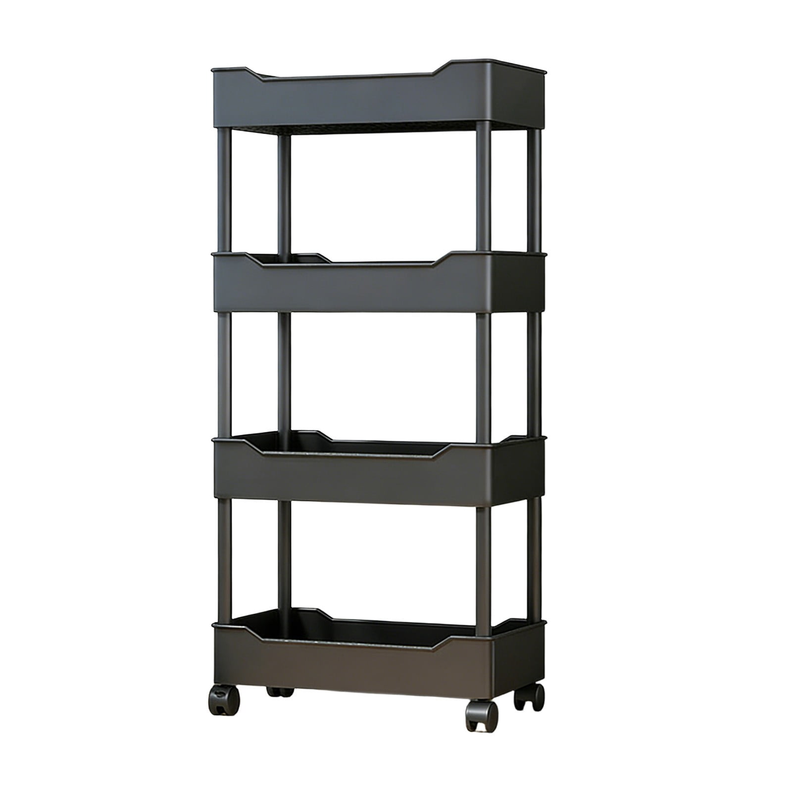 3 Tier or 4 Tier Narrow Rolling Plant Stand, Space Saving Storage Cart ...