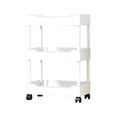 thumbnail image 1 of 3 Tier or 4 Tier Narrow Rolling Plant Stand, Space Saving Storage Cart with Wheels, Mobile Indoor Outdoor Organizer for Plants, Tools, and Household Items, Easy Assembly Multi-Purpose Rack, 1 of 6