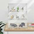 thumbnail image 1 of 3 Tier Acrylic Clear Display Case Dustproof Toy Shelf Figures Showcase Holder 11*4.7*14in, 1 of 16