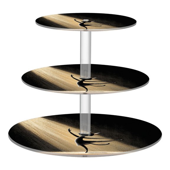 3 Tier Acrylic Cupcake Stand Dance in The Dark Dessert Display Tower for Birthday Wedding Party