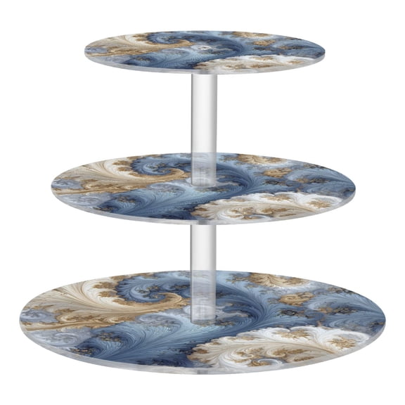 3 Tier Acrylic Cupcake Stand Palace Construction Dessert Display Tower for Birthday Wedding Party