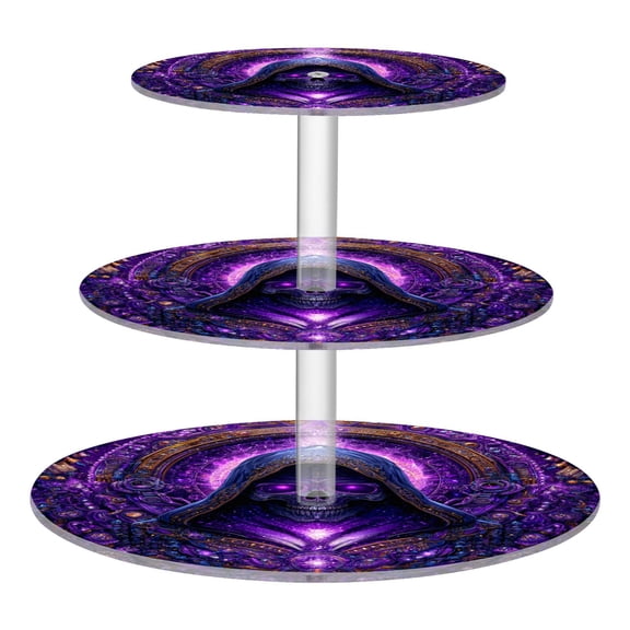 3 Tier Acrylic Cupcake Stand Shinigami Magic Card Dessert Display Tower for Birthday Wedding Party