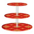 thumbnail image 1 of 3-Tier Acrylic Cupcake Stand Sturdy Dessert Display Cupcake Tower Cupcake Holder for Party Wedding Outdoor Picnic Golden Snowflakes, 1 of 8