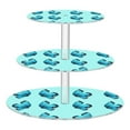 thumbnail image 1 of 3-Tier Acrylic Cupcake Stand Sturdy Dessert Display Cupcake Tower Cupcake Holder for Party Wedding Outdoor Picnic Turquoise Blue Butterfly Pattern, 1 of 8