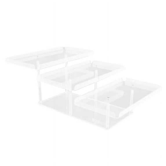 3 Tier Acrylic Display Riser Shelf Display Stand,Dessert Cupcakes Stand Makeup Perfume Holder Style A