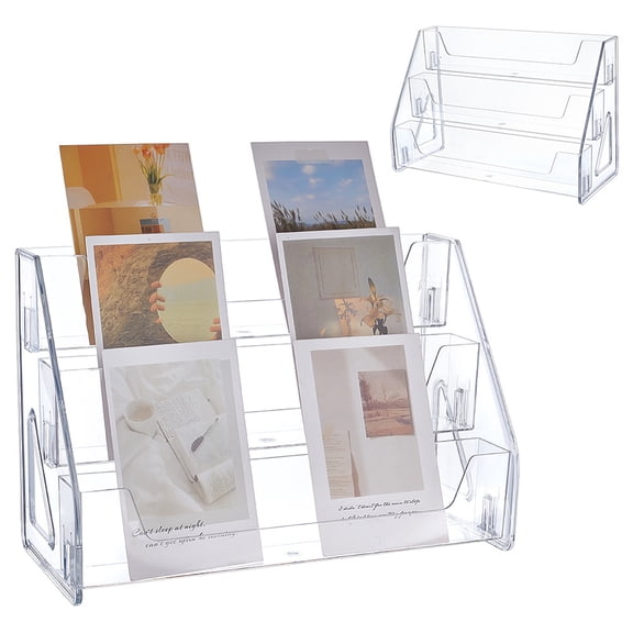 3-Tier Acrylic Display Riser Stands for Cosmetic Jewelry Clear 13.5x29.6x20.5cm
