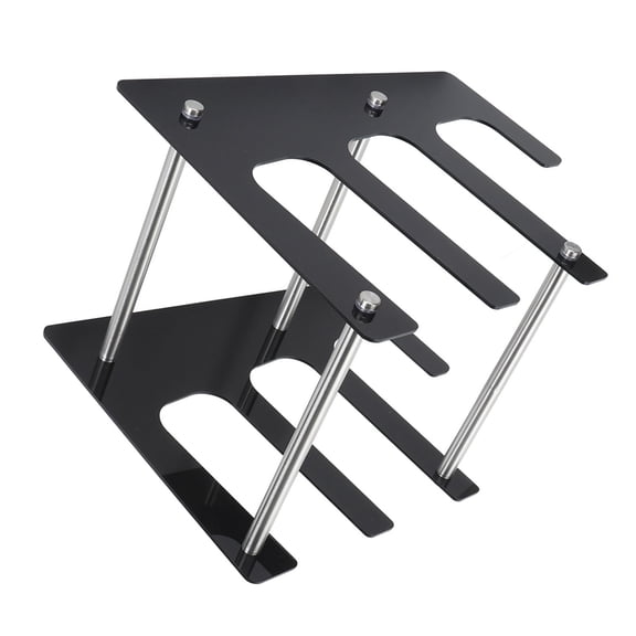 3-Tier Acrylic Keyboard Display Stand with Metal Rods, Desktop Storage Holder for Mechanical Gaming Keyboards, 9.84 x 7.87 11.73 Inch