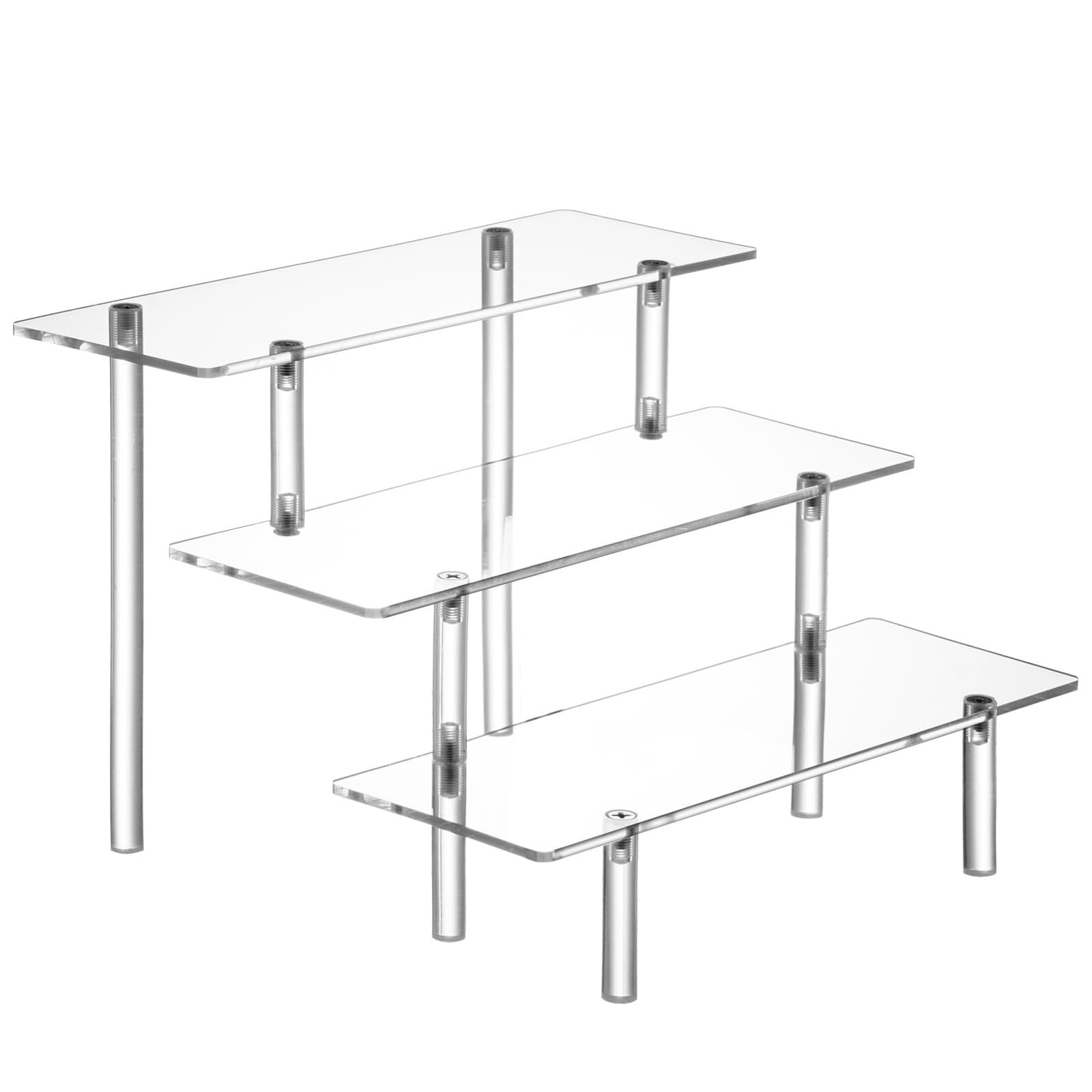 3 Tier Acrylic Riser Display Stands for Buffet Table,Clear Plastic ...