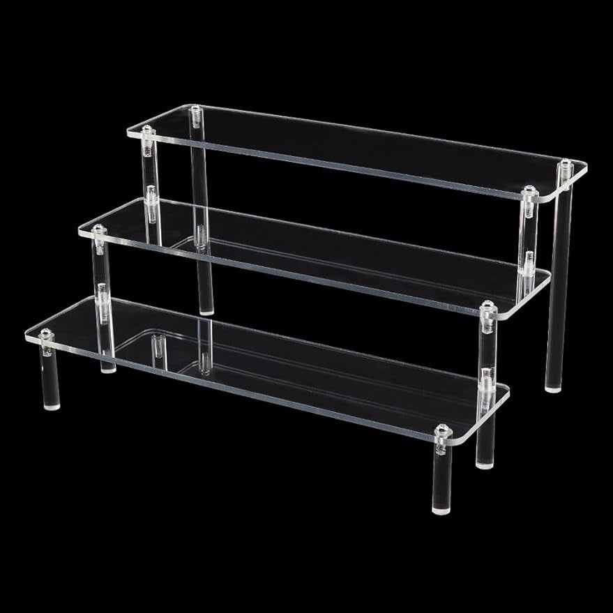 3Tier Acrylic Risers Display Stand Transparent Acrylic Riser Cupcake