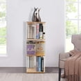 3 Tier Acrylic Rotating Bookshelf,360 Revolving Bookcase Floor Standing ...