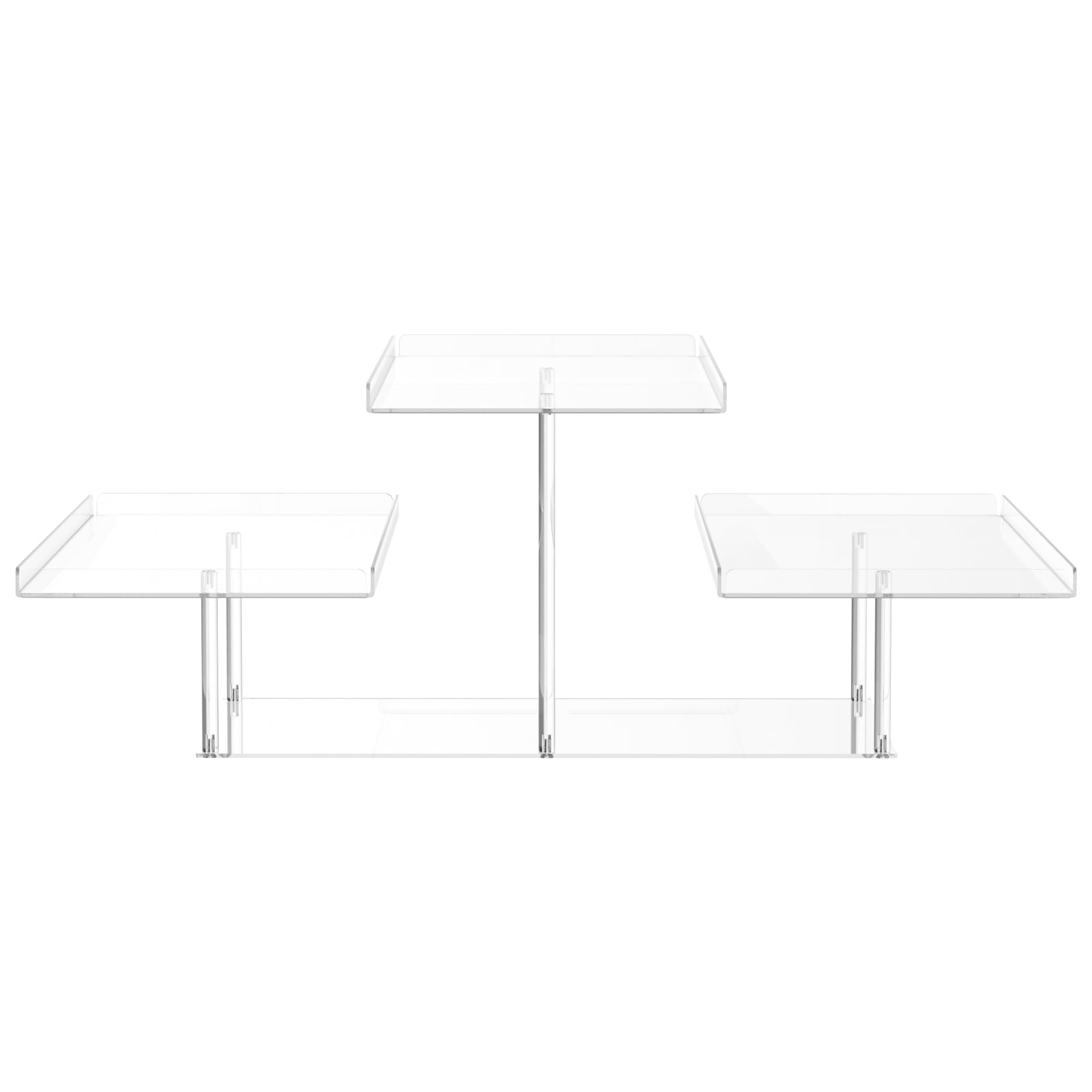 Service Tray Riser 3 Tier Acrylic Serving Tray Buffet Dessert Cupcake Display Holder Riser ...