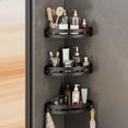 thumbnail image 1 of 3 Tier Adhensive Bathroom Shampoo Holder Shower Caddy Shelves Storage No Drill Shelf Corner Towel Shelves For Kitchen Bathroom Bedroom Livingroom Balcony, 1 of 6