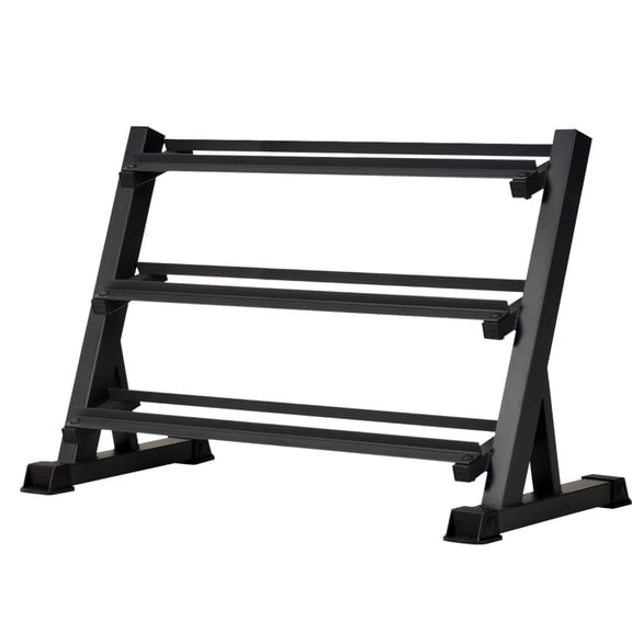 3-Tier Adjustable Dumbbell Storage Rack, 1100 LB Heavy-Duty Steel Weight Holder with 36 Inch Base for Home Gym Workout