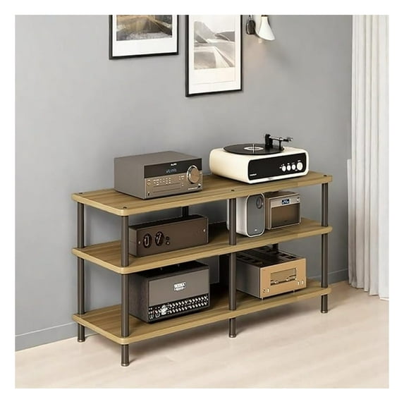 3-Tier Audio Rack, Stereo Rack and AV Media Stand, Record Player Stand ...